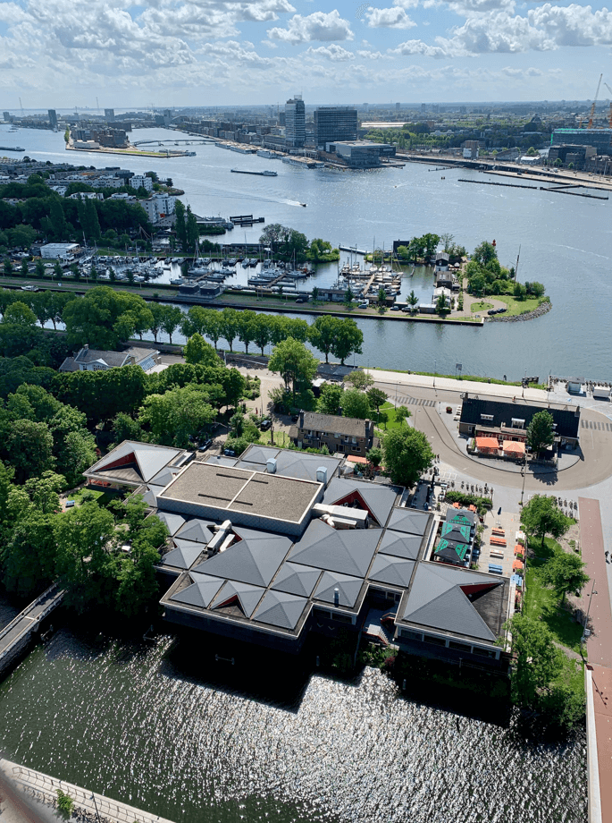 Aussicht aus dem ADAM Lookout Tower in Amsterdam